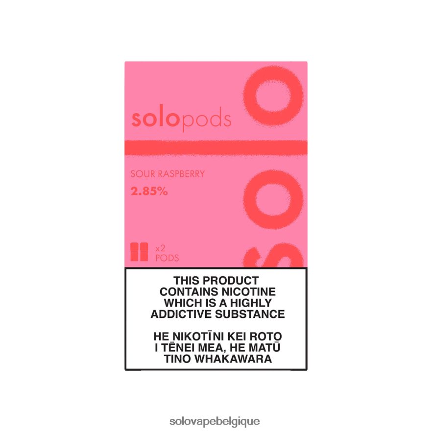 Solo pack de 2 dosettes de remplacement framboise aigre 6L06F659 | Solo Vape Avis