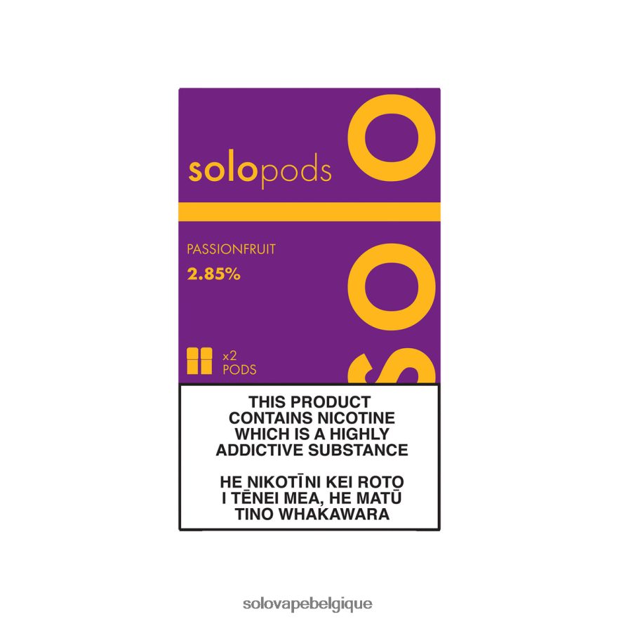 Solo pack de 2 dosettes de remplacement fruit de la passion 6L06F656 | Solo Vape Review