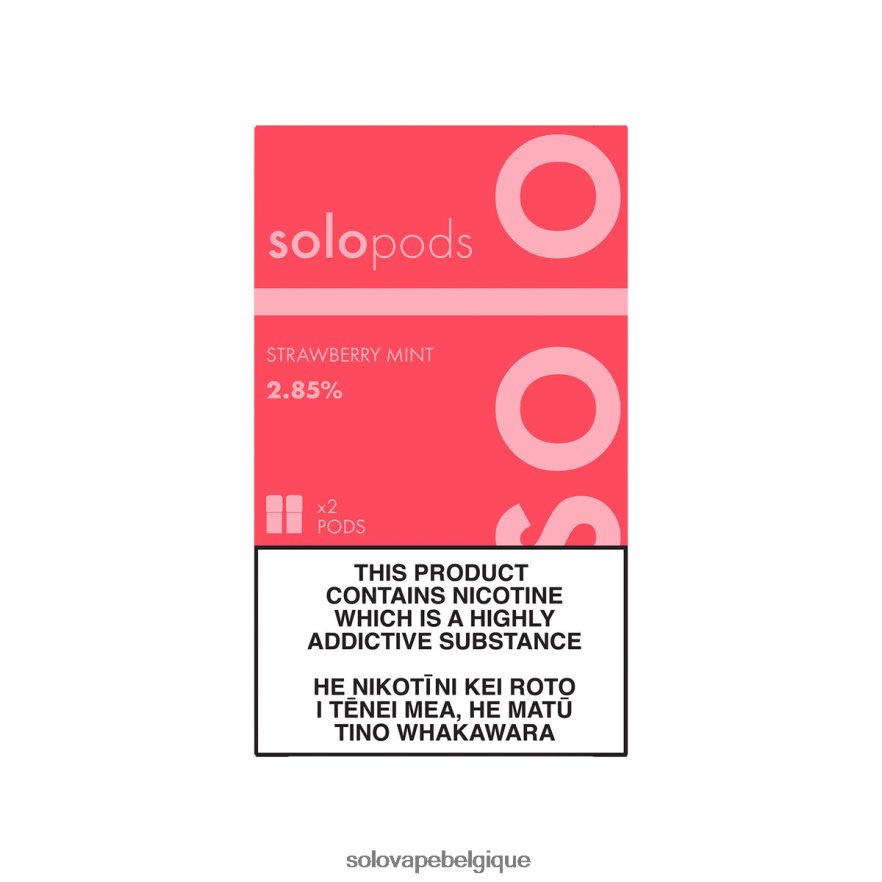 Solo pack de 2 dosettes de remplacement menthe fraise 6L06F660 | Solo Vape Magasin