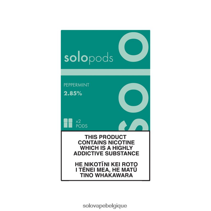 Solo pack de 2 dosettes de remplacement menthe poivrée 6L06F663 | Solo Vape How To Use