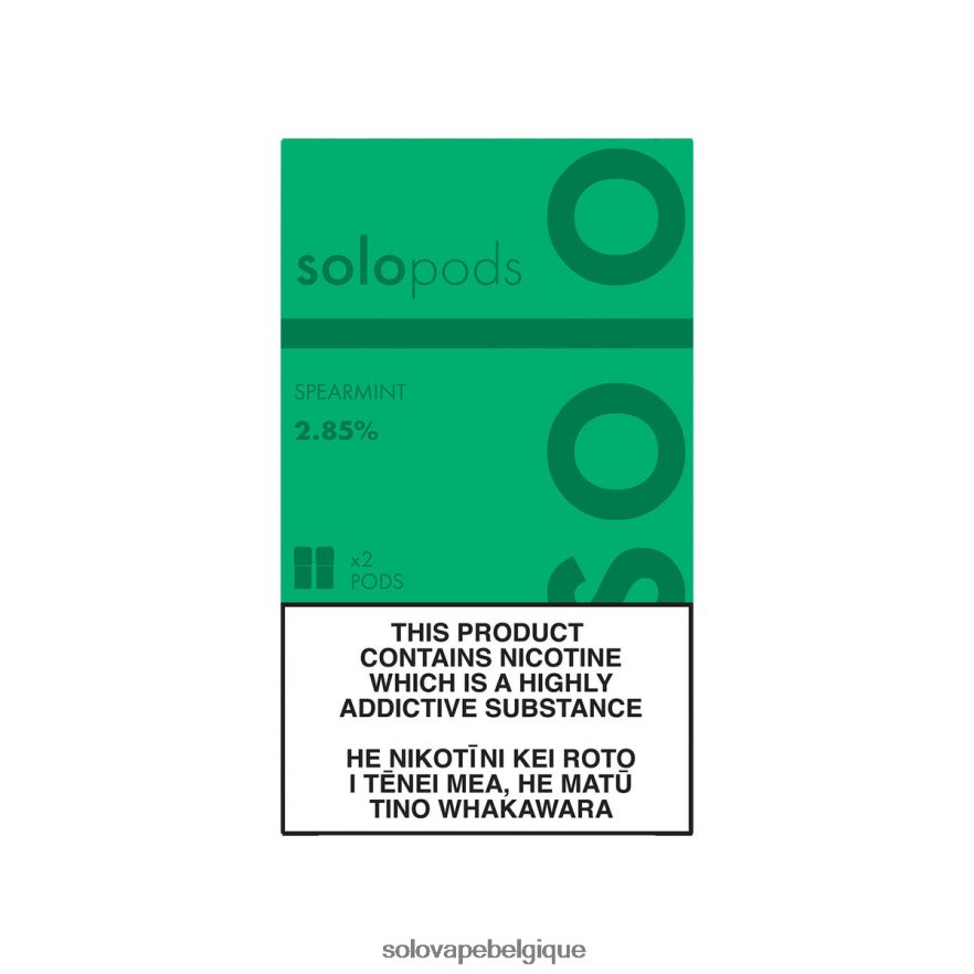 Solo pack de 2 dosettes de remplacement menthe verte 6L06F662 | Solo Vape Near Me